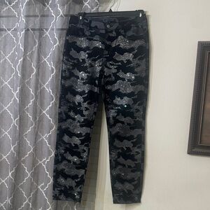 Boston Proper Camouflage embellished pants size 12
